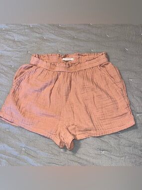 O'Neill High-Waist Gauze Shorts - Peach